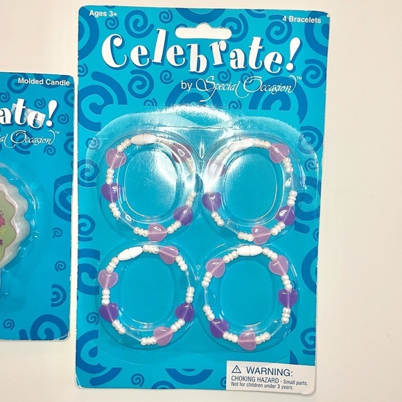 Birthday Molded Fairy Candle and 4- Piece Beaded Heart Bracelet Set - Picture 3 of 11